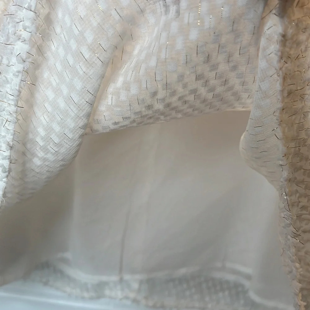LOFT Ivory Ruffle Blouse - Picture 8 of 10